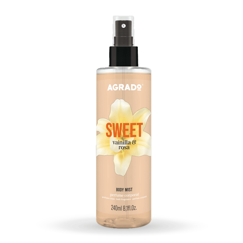 Spray de corp SWEET cu aromă de Vanilie și Trandafir 🌹🍦 – 240ml, Agrado