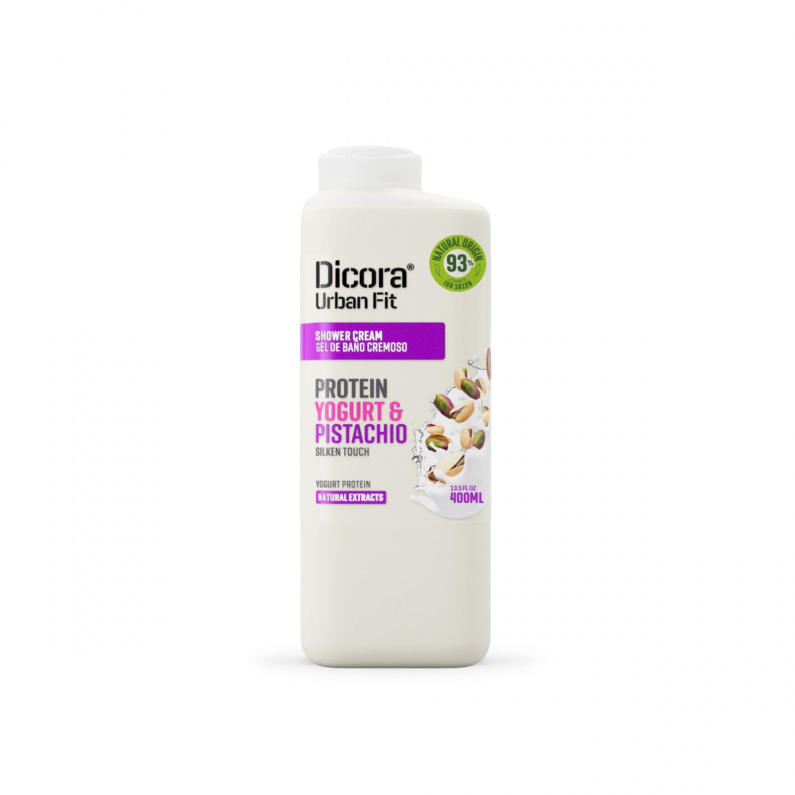 Gel de duș cu iaurt și fistic pentru hidratare profundă Dicora Urban Fit 400 ml