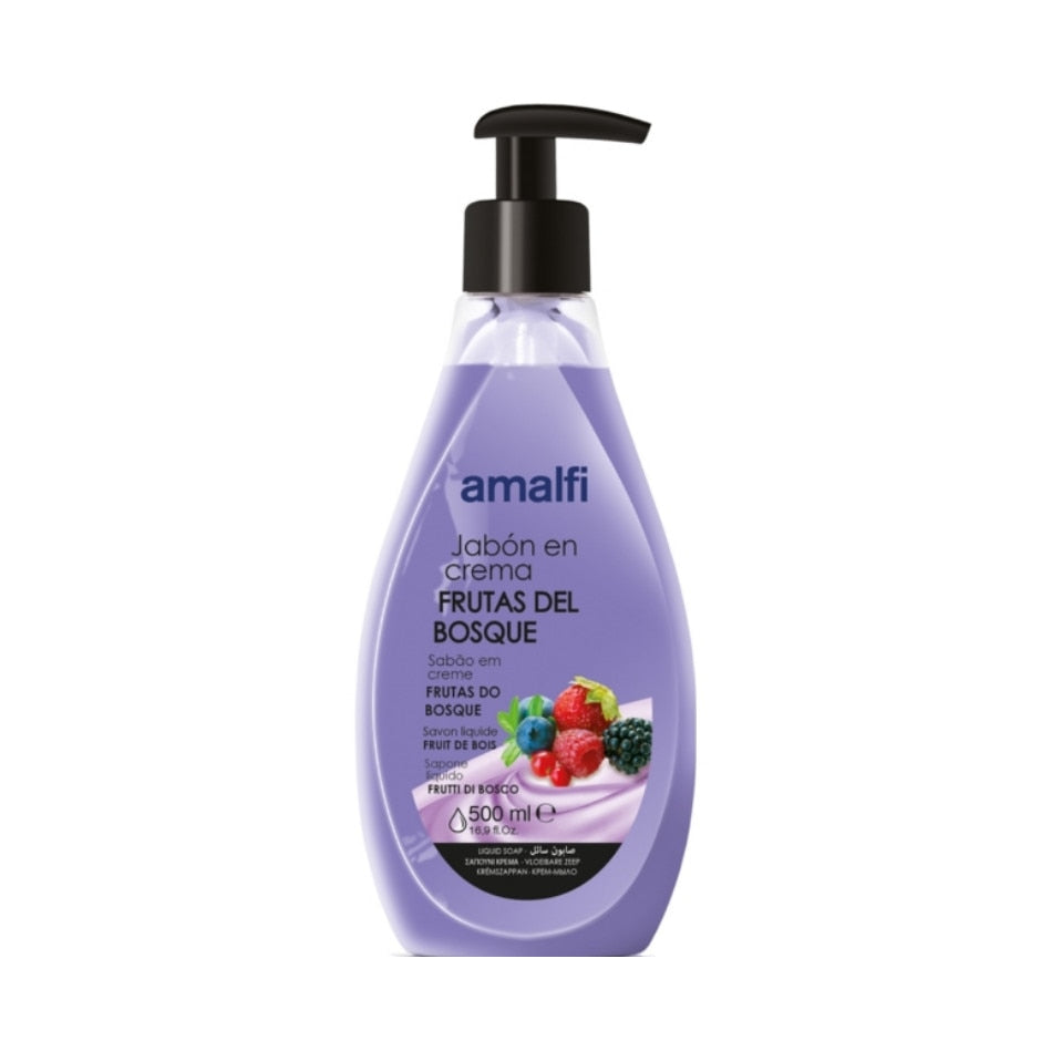 Săpun lichid cu pompiță, Fructe de pădure, 500 ml, Amalfi – Prospețime fructată pentru pielea ta 🍓🫐🧴